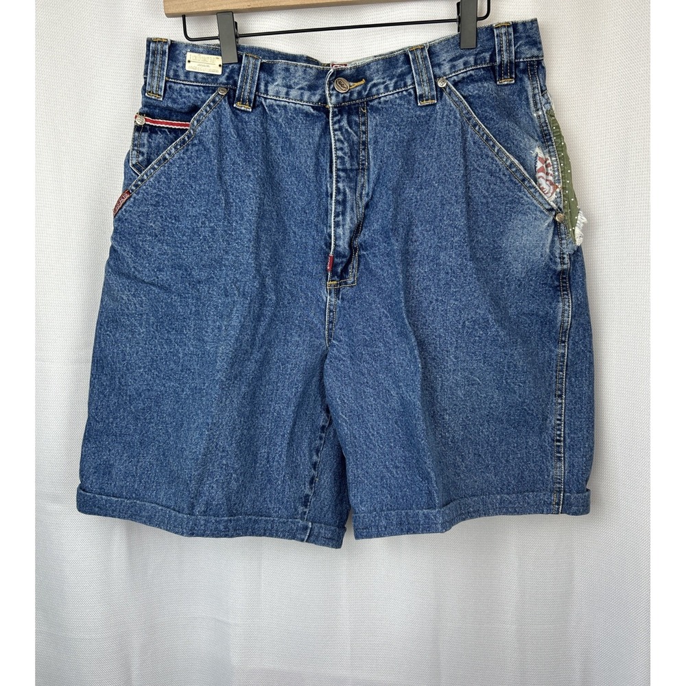 Vintage Y2K Ecko Unltd Patchwork Denim Shorts Jorts Baggy Skate Men's 34